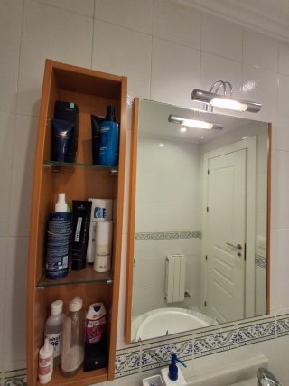 Espejo de Baño con Estantería Lateral