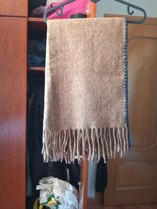 Bufanda Beige y Azul