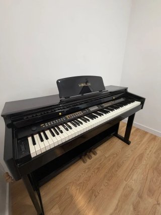 Piano Teclado Worlde Negro Brillo