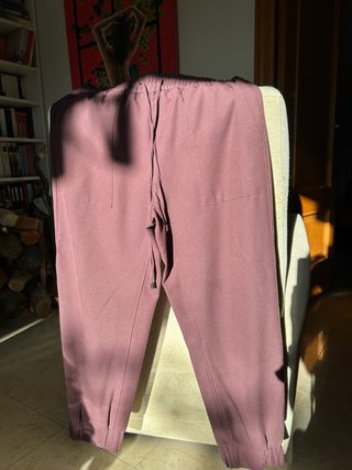 Pantalón bombacho burdeos