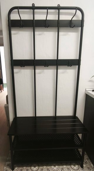 Recibidor IKEA con Perchero y Zapatero