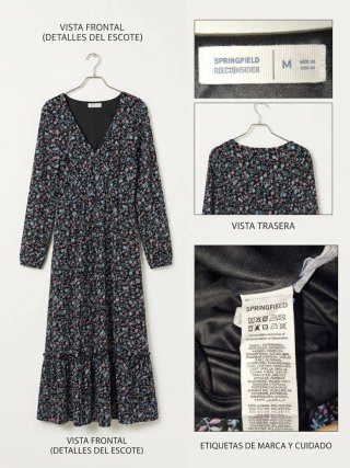 Vestido Springfield Estampado Talla M