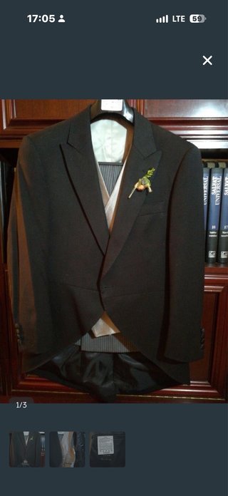 Chaqueta de Traje Negra 52  Pantalon 46