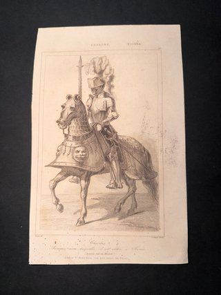 Grabado Carlos V a caballo, Vernier 1847