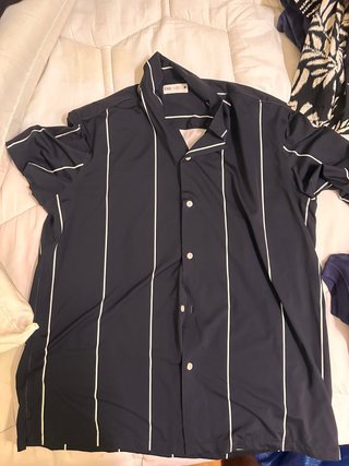 Camisa de manga corta Zara azul