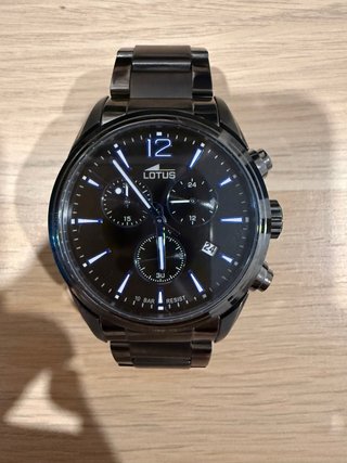 Reloj Lotus Cronógrafo Negro y Azul