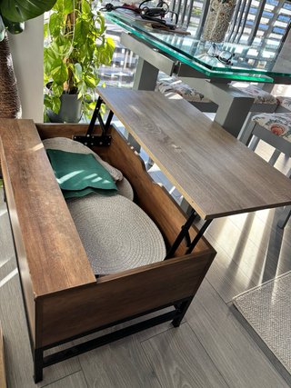 Mesa de Centro Elevable con Almacenaje
