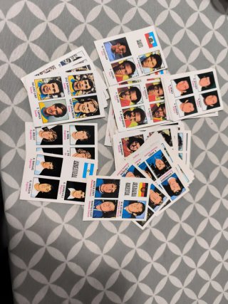 Lote de cromos de fútbol antiguos