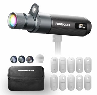 Luz LED Portátil Photoolex Zoom Mini Pro RGB