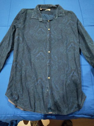 Camisa Koike Estampada Azul