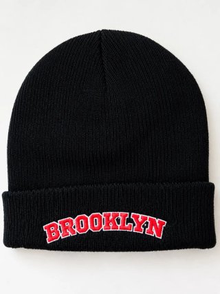 Gorro Negro con Bordado Brooklyn
