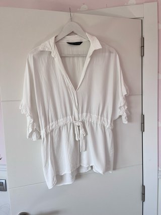 Blusa Zara Blanca Talla XS