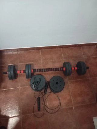 Set de Pesas y Cuerda de Saltar
