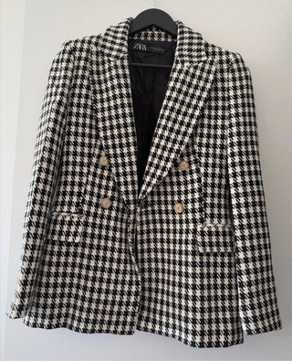 Americana Zara Estampado Pata de Gallo