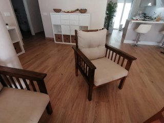 Conjunto de 3 Sillones de Madera
