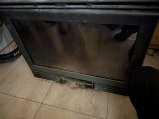 Estufa de Leña Metálica Negra