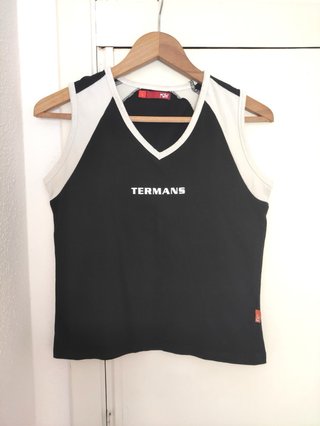 Camiseta deportiva Termans negra y blanca