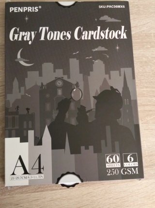 Pack 60 Cartulinas A4 Tonos Grises PENPRIS