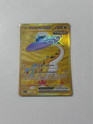 Carta Pokémon Electrofuria ex dorada