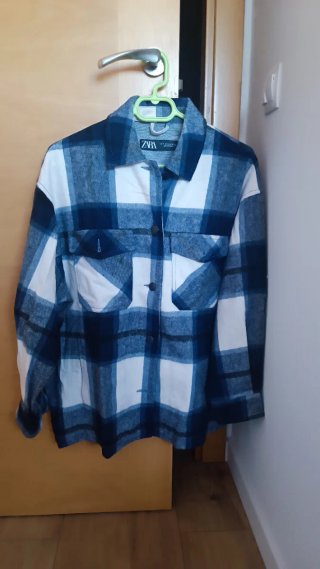 Sobrecamisa a cuadros Zara