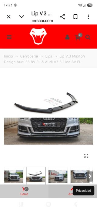 Difusores Maxton Design para Audi s3.8v y A3 8V rs