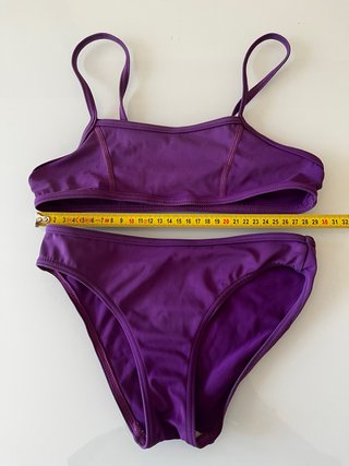 Costume due pezzi bambina viola