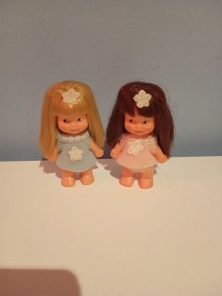2 Muñecas Mini Barriguitas Antiguas