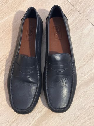 Mocasines Zara Azul Marino Talla 38