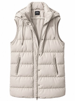 Chaleco Acolchado con Capucha Zara