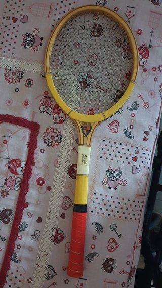 Raqueta de Tenis Vintage de Madera