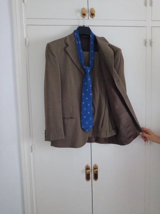Traje de Chaqueta Hombre Marrón