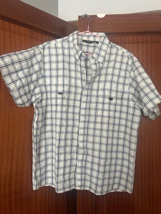 Camisa de cuadros manga corta XL