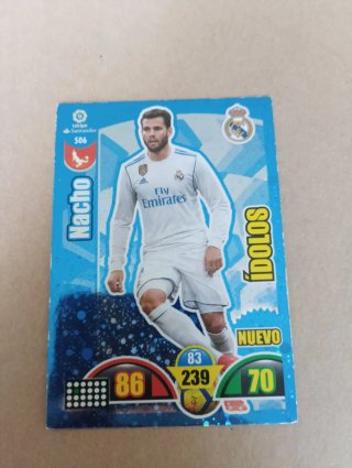 Nacho, Nº506 - Ídolos (Real Madrid) Adrenalyn XL
