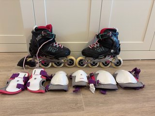 Patines Oxelo Fit 5 con Set de Protecciones sin us