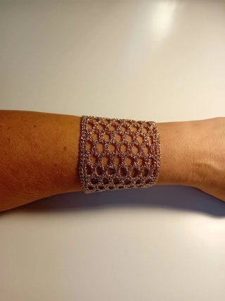 Conjunto de Gargantilla y Pulsera Crochet