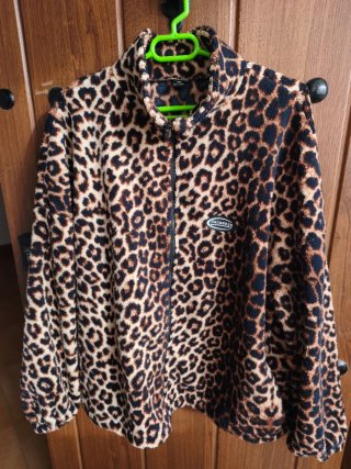 Abrigo Polar Estampado Leopardo