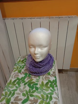 Bufanda de lana hecha a mano