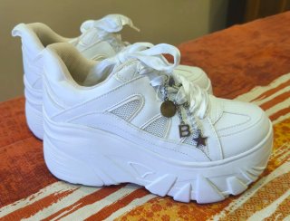 Bambas Plataforma XL Bershka Blancas Talla 41