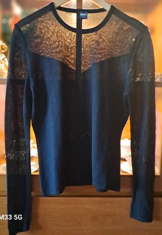 Camisa de fiesta negra KMO