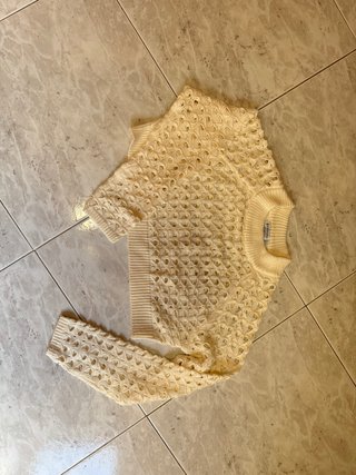 Jersei Stradivarius Talla M, color blanco roto