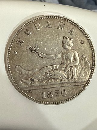 Moneda de 5 Pesetas de 1870