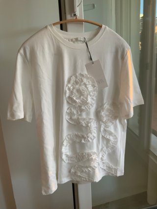 Camiseta Blanca Zara Talla M