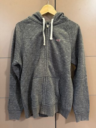 Sudadera con cremallera Hollister gris