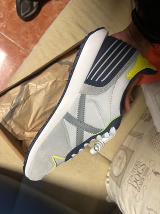 Zapatillas Munich Gris y Azul