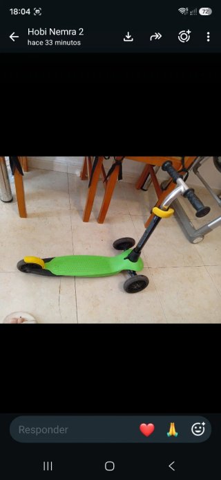 Patinete de 3 ruedas verde
