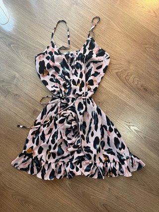 Vestido tirantes leopardo Shein talla S