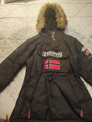 Abrigo Geographical Norway Negro, talla EUR:3/L,