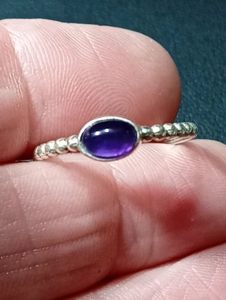 Anillo de Plata con Piedra amatista