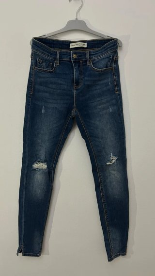 Pantalones Vaqueros Stradivarius Azul Talla S