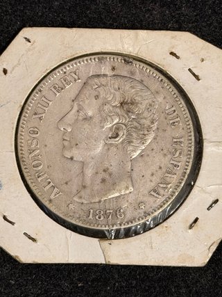Moneda de Plata Alfonso XII 1876